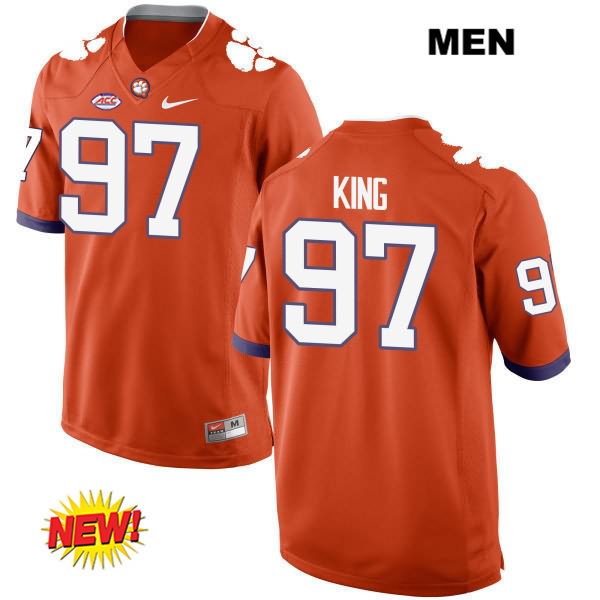 Men's Clemson Tigers #97 Carson King Stitched Orange New Style Authentic Nike NCAA College Football Jersey CYZ0046NW